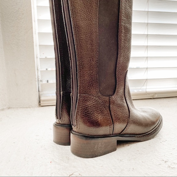 Like new! Tory Burch Brown Leather Knee High Riding Boots Women's Size US 5 - Picture 5 of 9